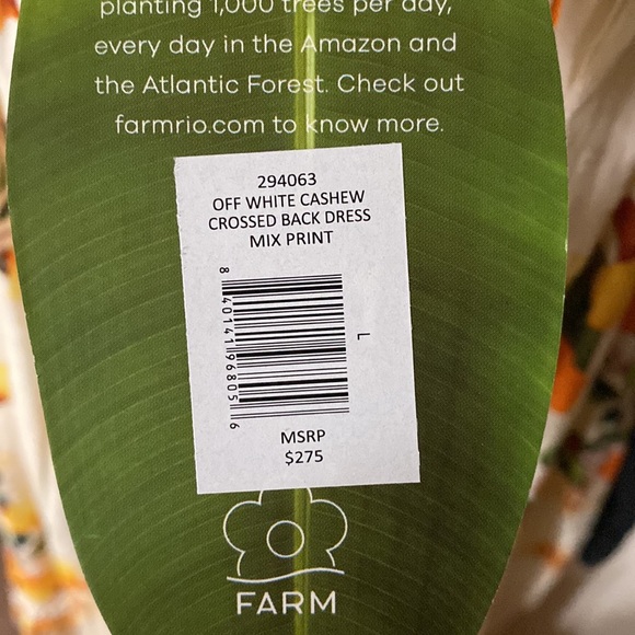 NWT FARM Rio Cashew Crossed Back Maxi Dress - Picture 11 of 14